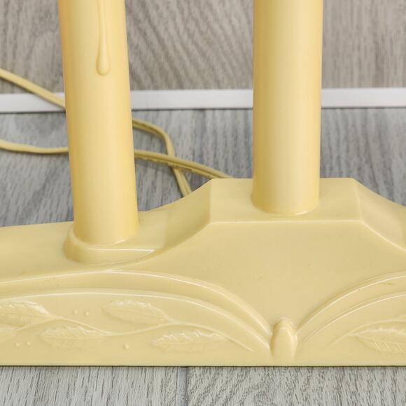 Vintage Christmas Window Candles 5 Light 10" Candolier Electric Drip Wax TESTED - Picture 6 of 12